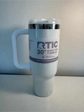 RTIC 30oz Road Trip Tumbler - White Glitter